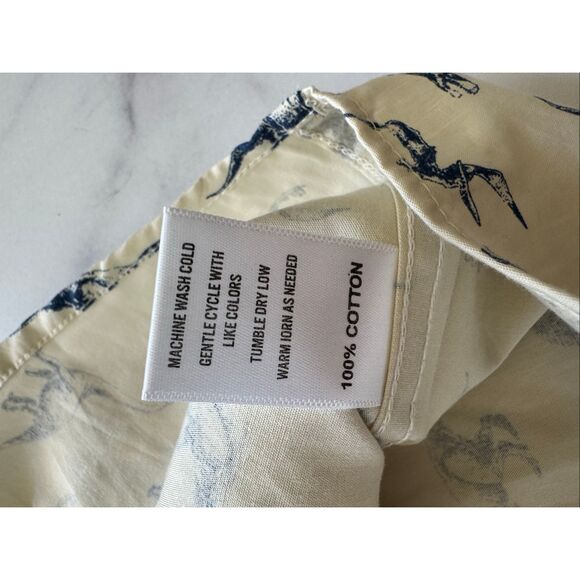 Sovereign Code boys size 7 oyster dinosaur family button up 100% cotton New shor - Picture 7 of 7